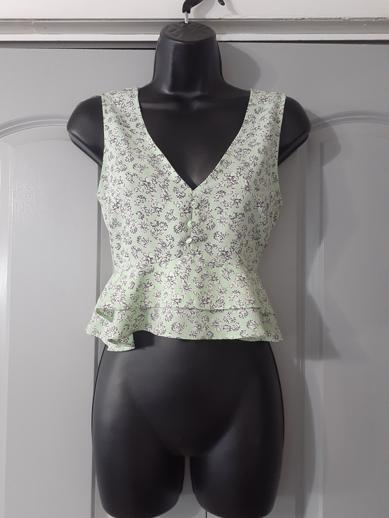 Primark Tops - Primark Mint Green Floral Tank Top